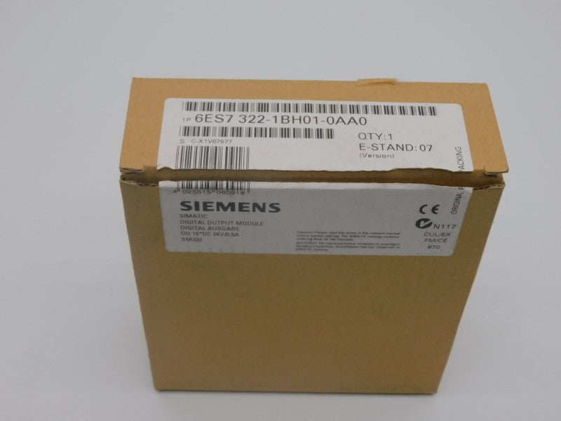 SIEMENS 6ES7322-1BH01-0AA0 VER. 07 24VDC 0.5A NSMP