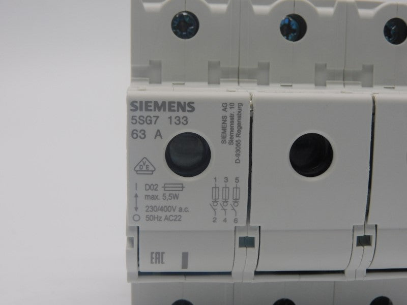 SIEMENS 5SG7133 230/400V 63A NSMP