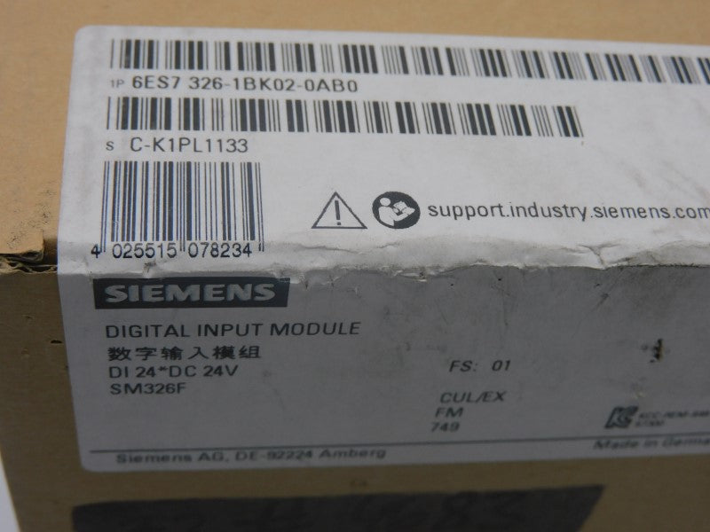 SIEMENS 6ES7326-1BK02-0AB0 F/W 01 24VDC NSFS