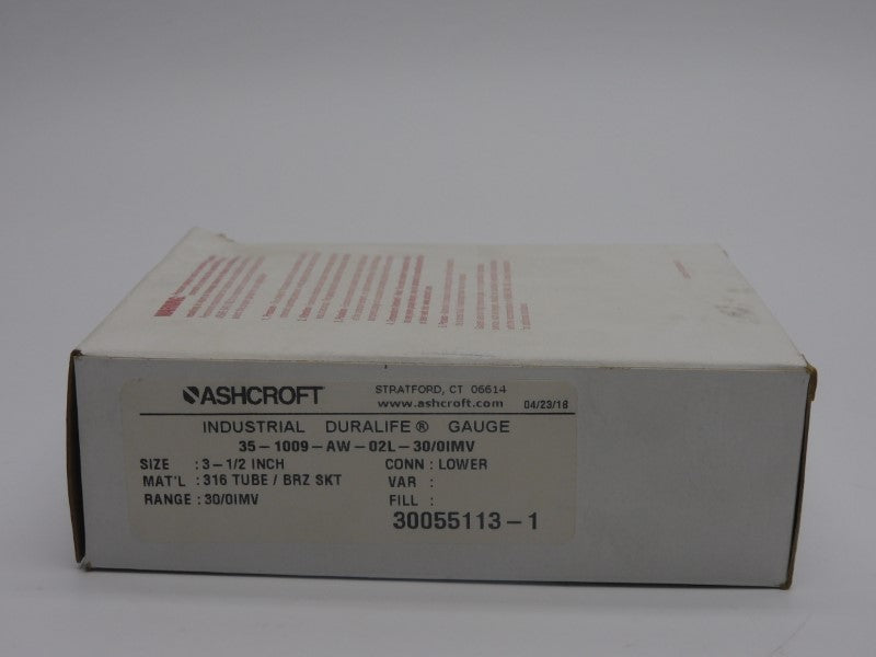 ASHCROFT 35-1009-AW-02L-30/0IMV NSMP