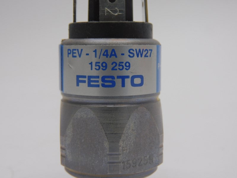 FESTO PEV-1/4A-SW27 159259 250VAC 15-145PSI UNMP