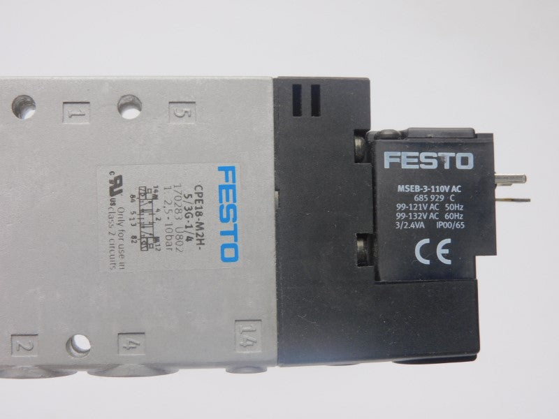FESTO CPE18-M2H-5/3G-1/4 170283 99-132VAC NSMP