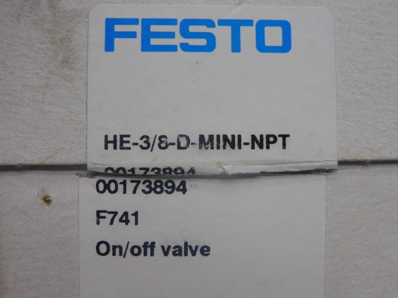 FESTO HE-3/8-D-MINI-NPT 173894 240PSI NSMP