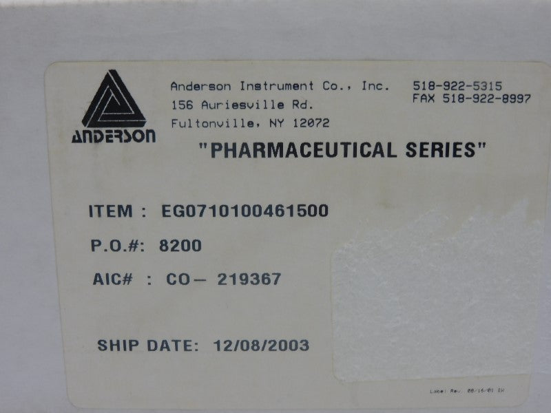 ANDERSON EG0710100461500 100PSI NSMP