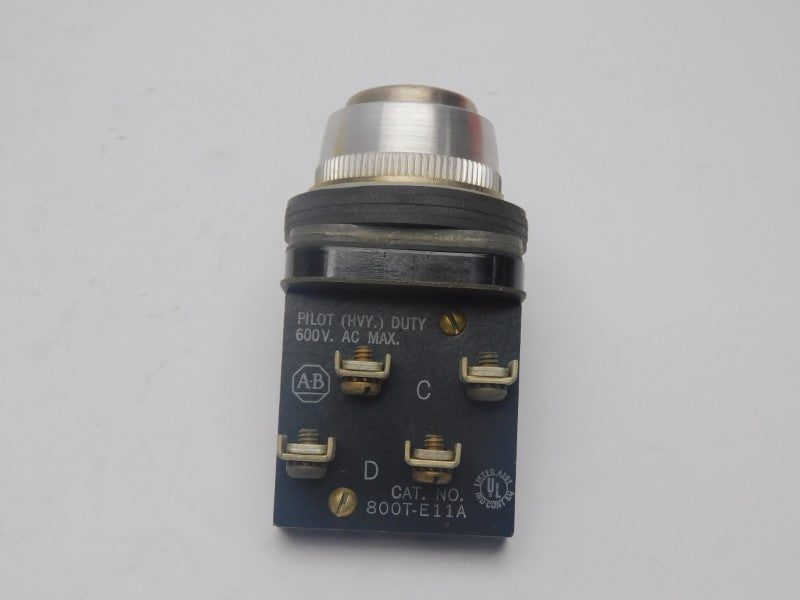 ALLEN BRADLEY 800T-E11A SER. A 600VAC (BK/YL) (NO KEY) NSMP
