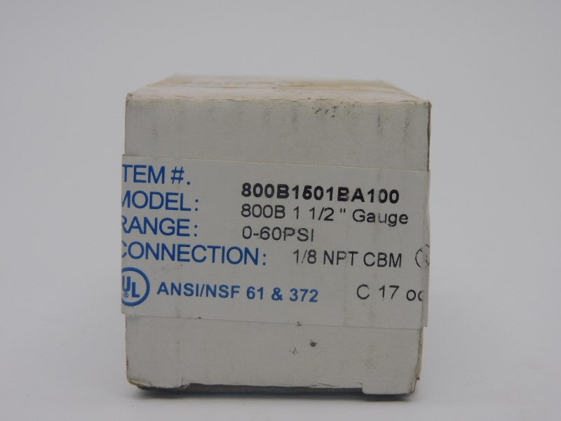 TRERICE 800B1501BA100 0-60PSI 1-1/2" NSMP