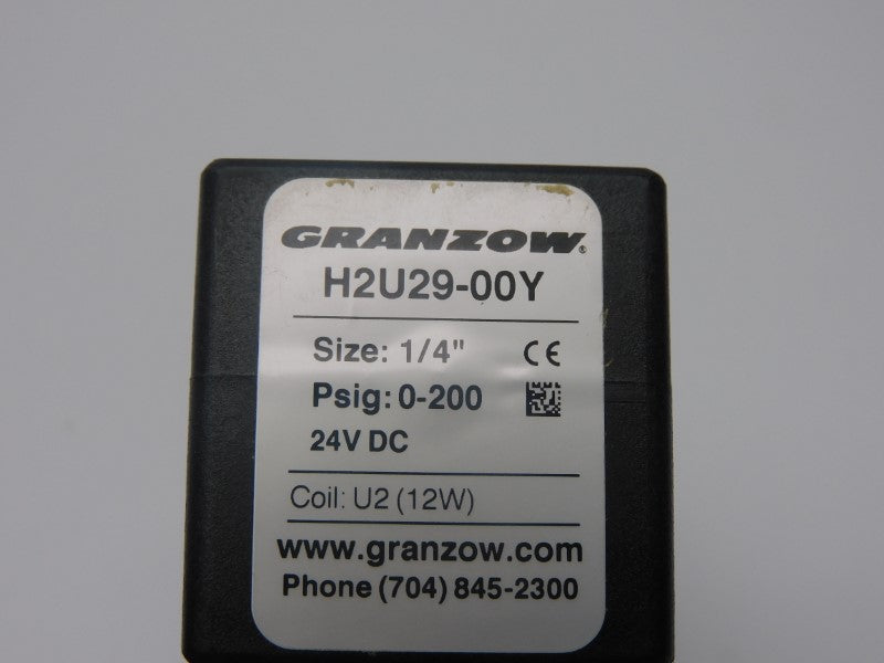 GRANZOW H2U29-00Y 24VDC 0-200PSI 1/4" NSMP