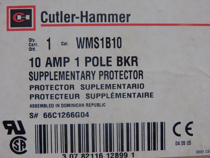 CUTLER HAMMER WMS1B10 240V 10A NSMP