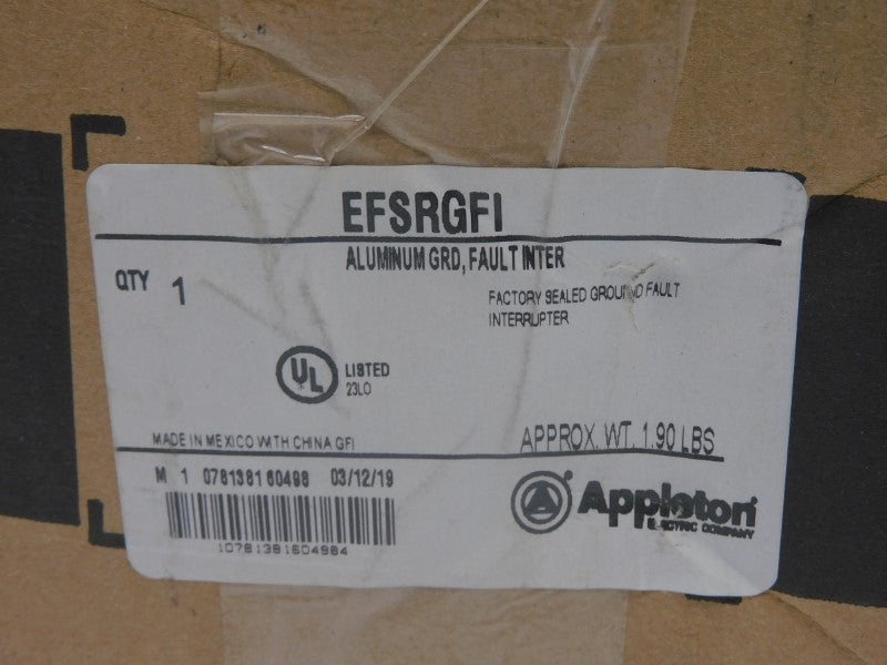 APPLETON EFSRGFI 125VAC 20A NSMP