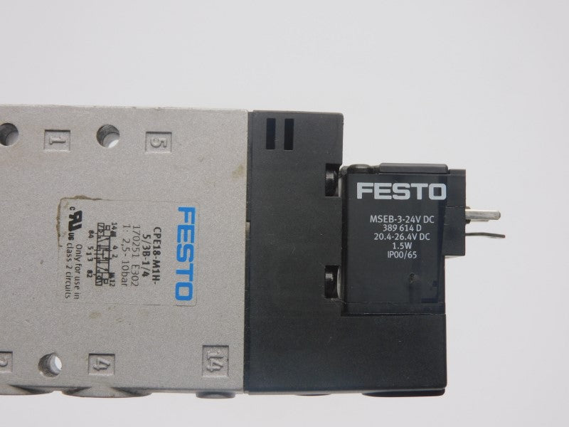 FESTO CPE18-M1H-5/3B-1/4 170251 20.4-26.4VDC UNMP