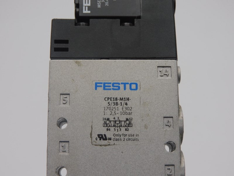 FESTO CPE18-M1H-5/3B-1/4 170251 20.4-26.4VDC UNMP