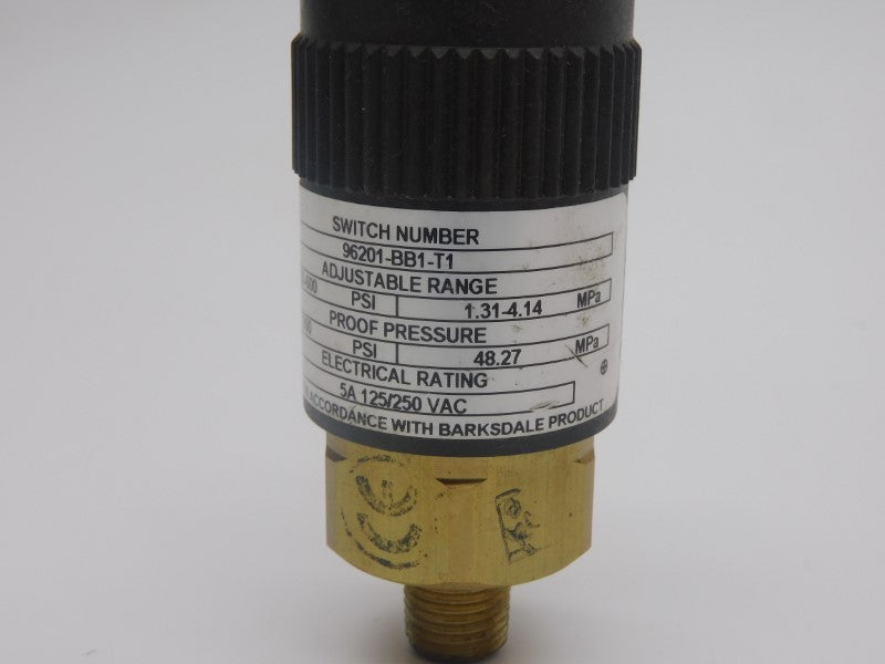 BARKSDALE 96201-BB1-T1 125/250VAC 5A 190-600PSI UNMP