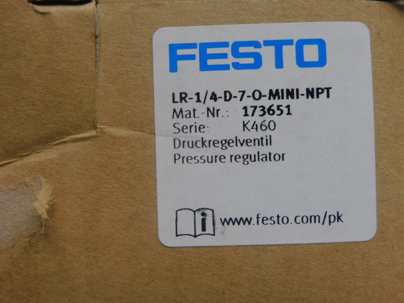 FESTO LR-1/4-D-7-O-MINI-NPT 173651 240PSI NSMP
