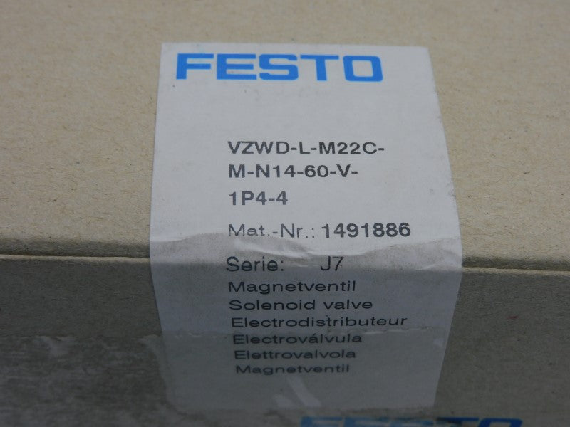 FESTO VZWD-L-M22C-M-N14-60-V-1P4-4 1491886 24VDC NSMP