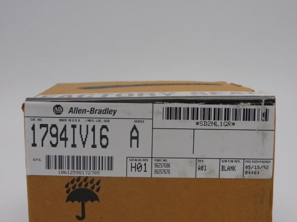 ALLEN BRADLEY 1794-IV16 SER. A REV. H01 DATE: 2002 NSFS