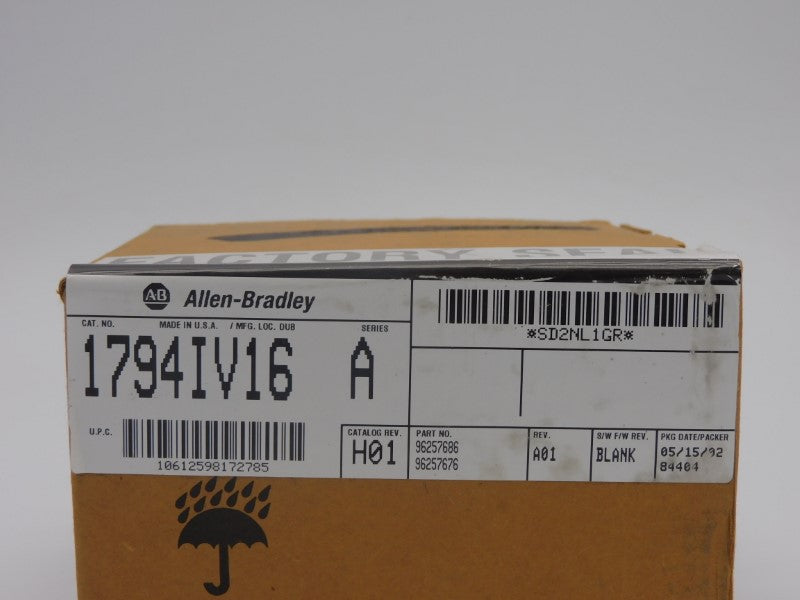 ALLEN BRADLEY 1794-IV16 SER. A REV. H01 DATE: 2002 NSFS