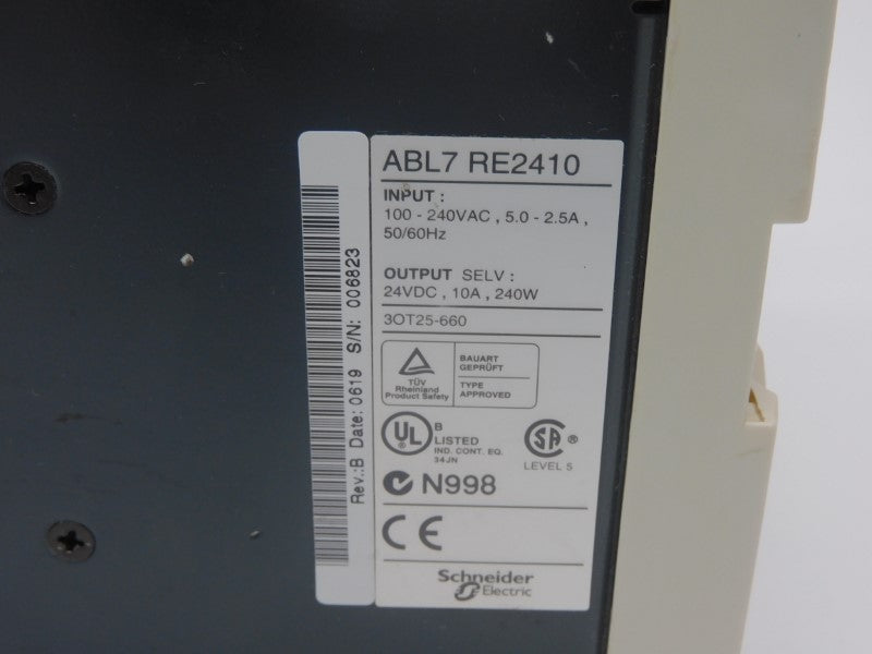 TELEMECANIQUE ABL7RE2410 100-240VAC 10A (NO COVER) NSNP