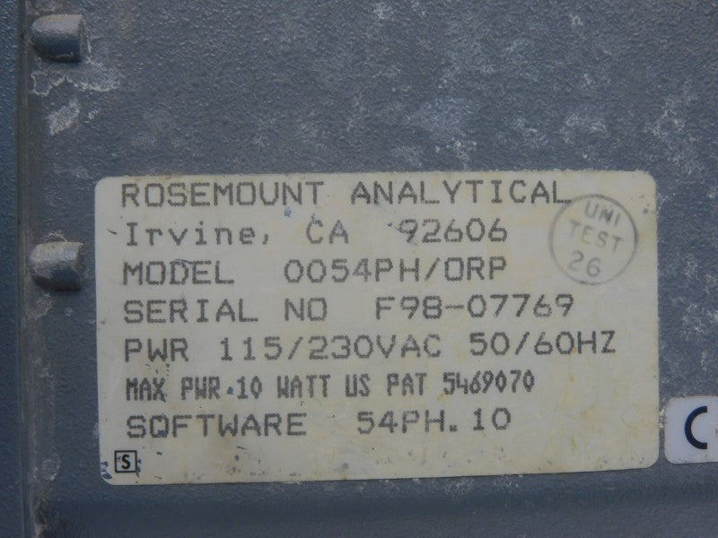 ROSEMOUNT 0054PH/ORP 115/230VAC UNMP