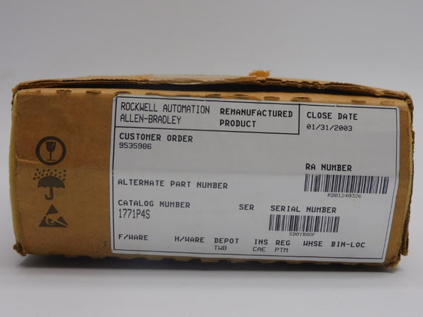 ALLEN BRADLEY 1771-P4S 120VAC 8A REMAN