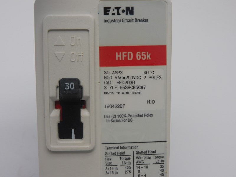 EATON HFD2030 SER. C 600VAC 30A NSMP