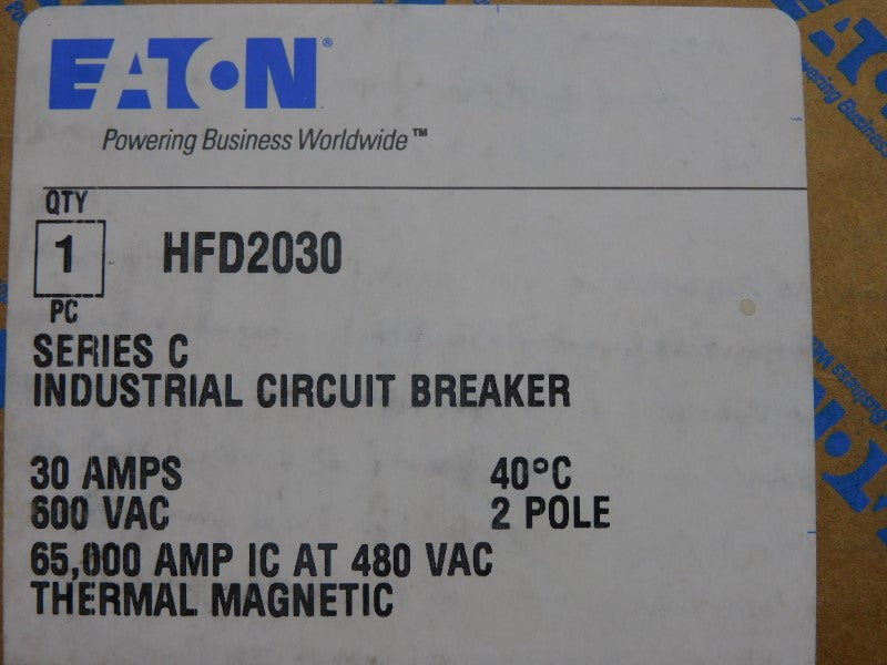 EATON HFD2030 SER. C 600VAC 30A NSMP