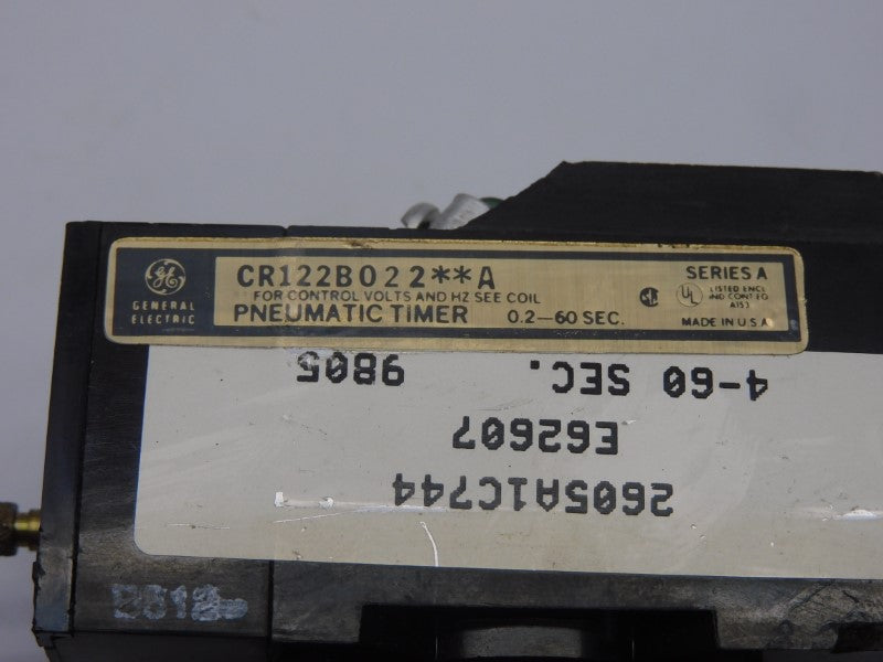 GENERAL ELECTRIC CR122B022**A SER. A 0.2-60S UNMP
