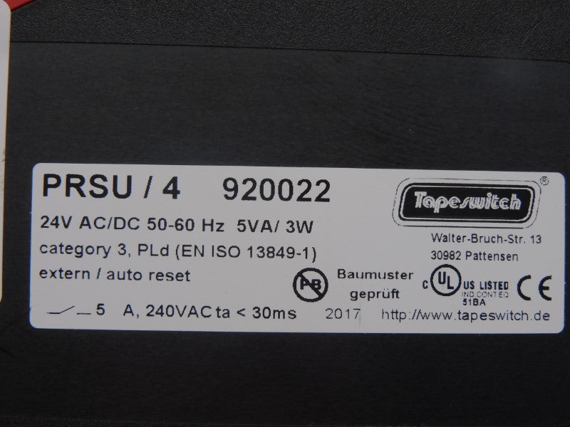 TAPESWITCH PRSU/4 920022 24VAC/DC 5A UNMP