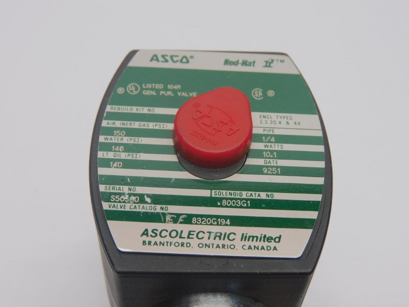 ASCO 8320G194 110/120V 140-150PSI 1/4" UNMP