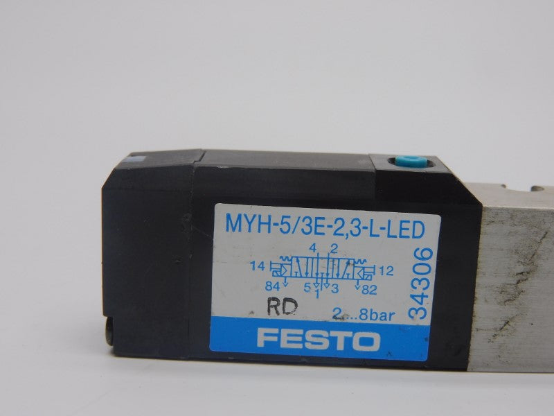 FESTO MYH-5/3E-2.3-L-LED 34306 24VDC UNMP