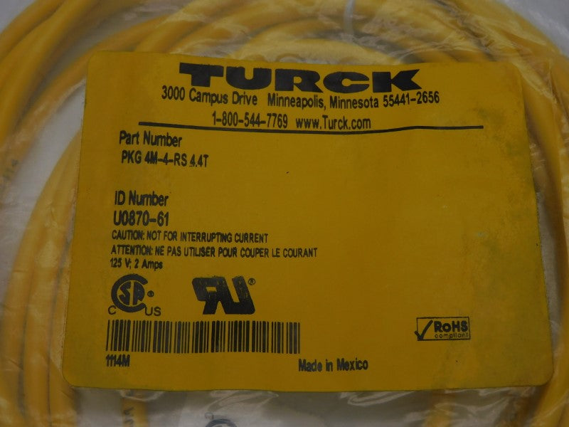 TURCK PKG4M-4-RS4.4T U0870-61 125V 2A NSMP