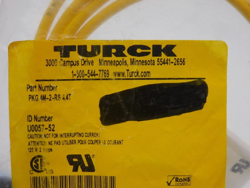 TURCK PKG4M-2-RS4.4T U0057-52 125V 2A NSMP