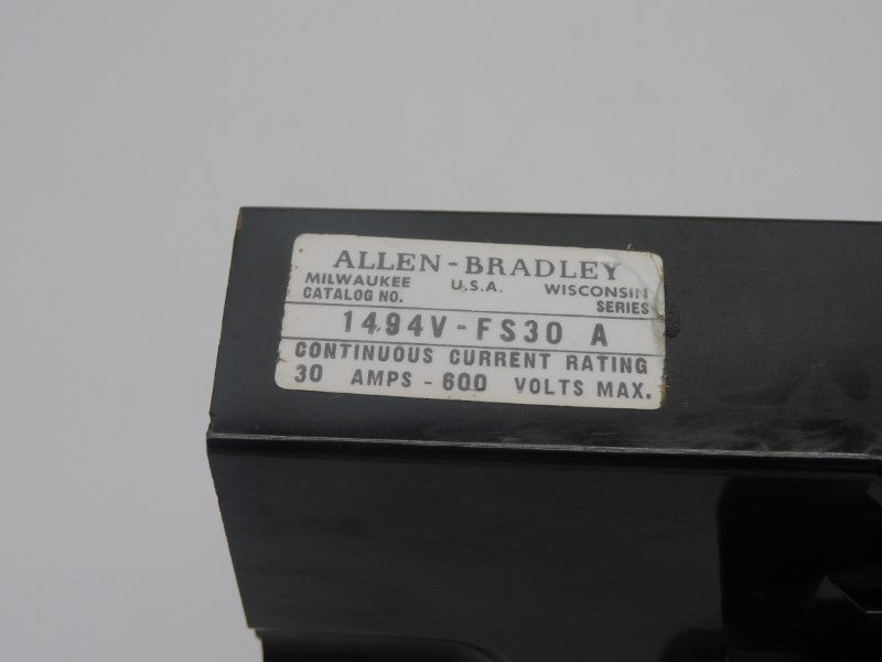 ALLEN BRADLEY 1494V-FS30 SER. A 600V 30A (AS PICTURED) NSNP