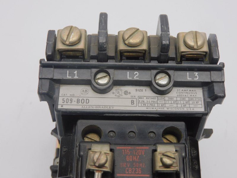 ALLEN BRADLEY 509-BOD SER. B 110/115-120V 27A UNMP