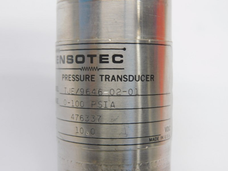 SENSOTEC TJE/9646-02-01 10.0VDC 0-100PSI UNMP