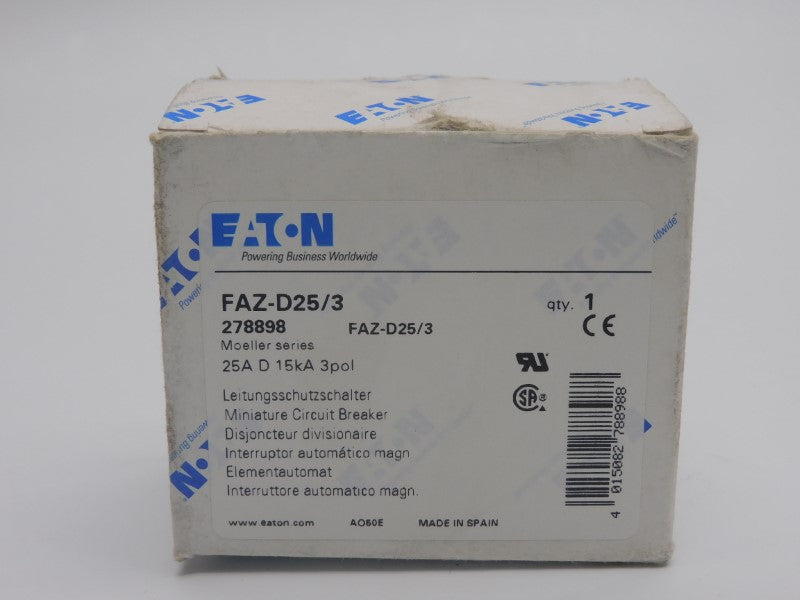 EATON FAZ-D25/3 278898 415V 25A NSMP