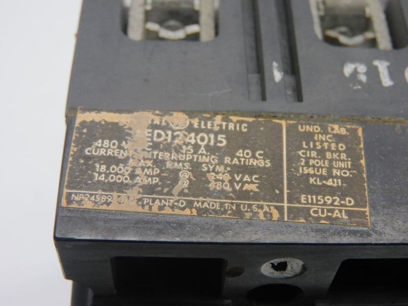 GENERAL ELECTRIC TED124015 480VAC 15A UNMP