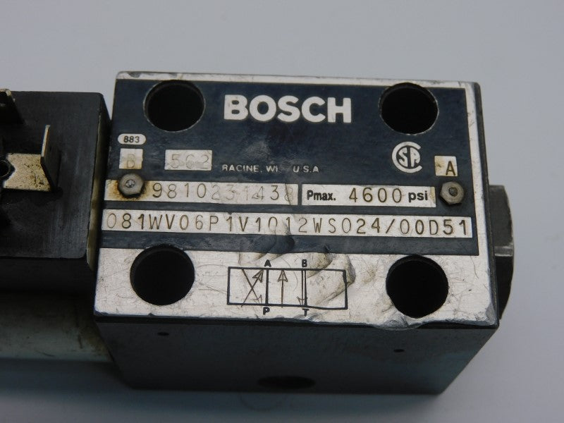 BOSCH 081WV06P1V1012WS024/00D51 9810231438 24VDC 1.40A 4600PSI UNMP