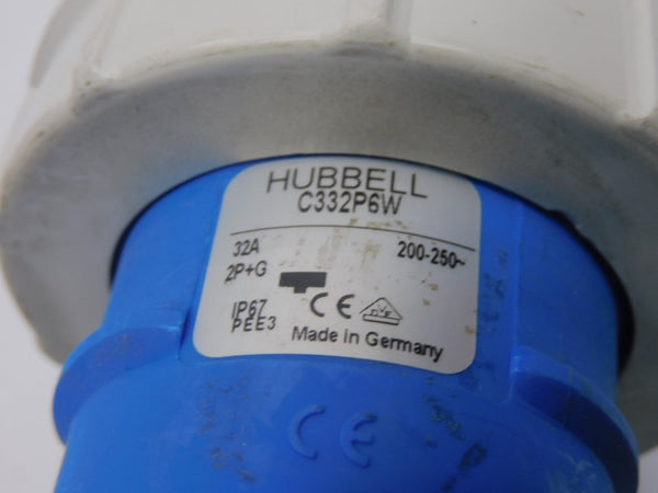 HUBBELL C332P6W 200-250V 32A NSNP