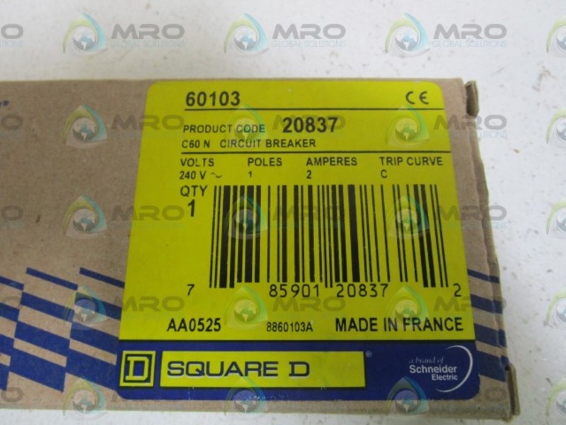 SQUARE D CIRCUIT BREAKER 20837 NSMP