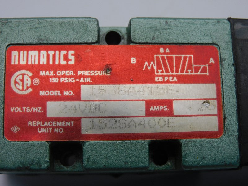 NUMATICS 153SA415E 24VDC 150PSI UNMP