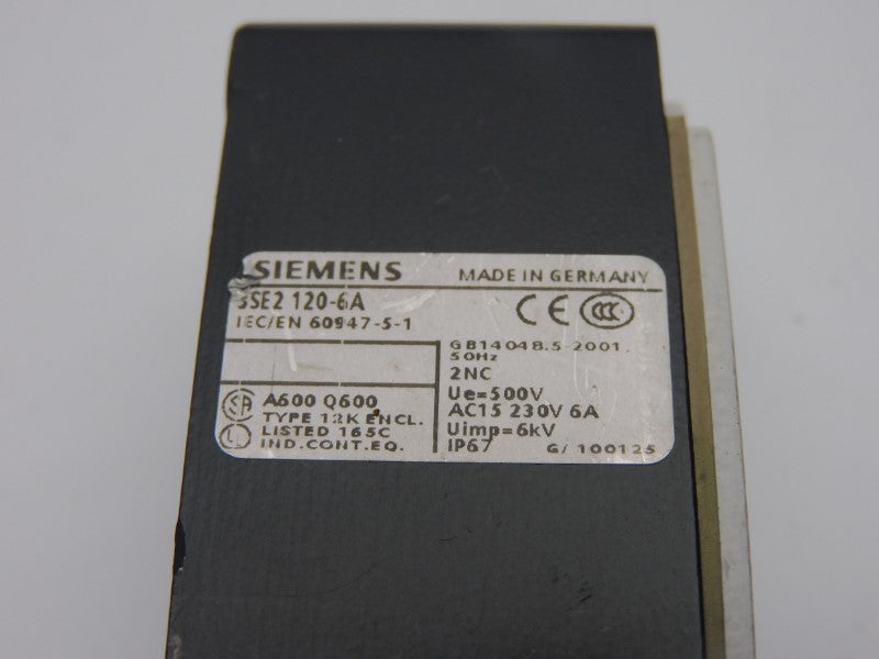 SIEMENS 3SE2120-6A 500V 6A (AS PICTURED) NSNP