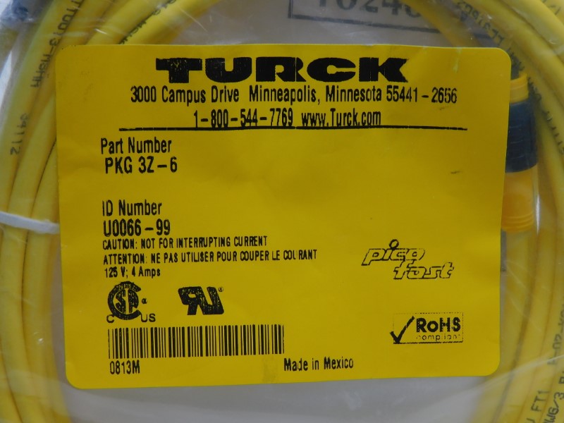 TURCK PKG3Z-6 U0066-99 125V 4A NSMP