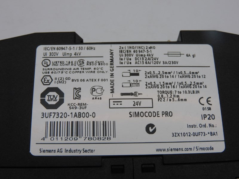 SIEMENS 3UF7320-1AB00-0 24V 6A (AS PICTURED) UNMP