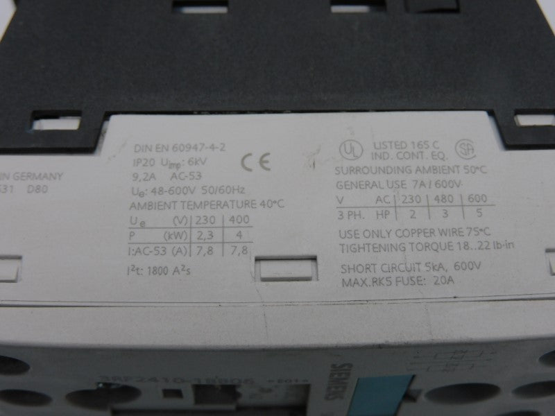 SIEMENS 3RF2410-1BB06 24VDC 9.2A (NO TERMINAL) NSNP