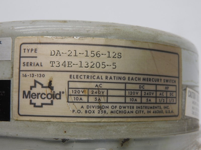 MERCOID DA-21-156-12S 240V 10A UNMP