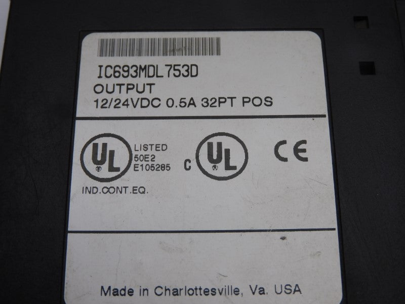FANUC IC693MDL753D 12/24VDC 0.5A (NO COVER) UNMP