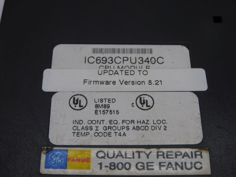 FANUC IC693CPU340C F/W 8.21 (NO COVER) UNMP