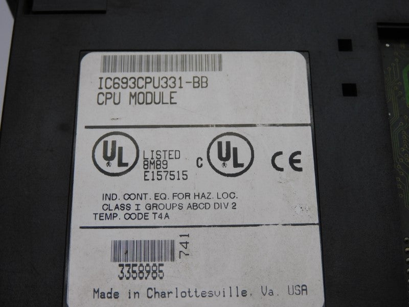 FANUC IC693CPU331-BB (NO COVER) UNMP