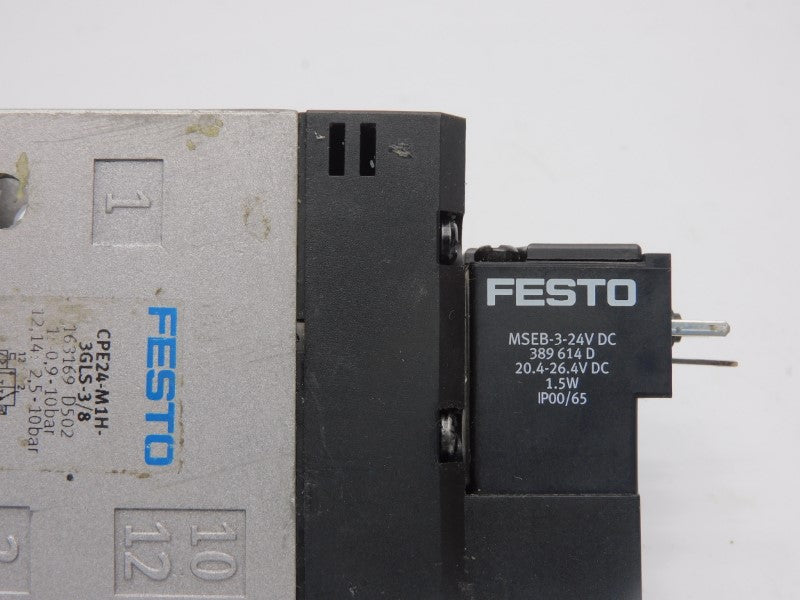 FESTO CPE24-M1H-3GLS-3/8 163169 20.4-26.4VDC UNMP
