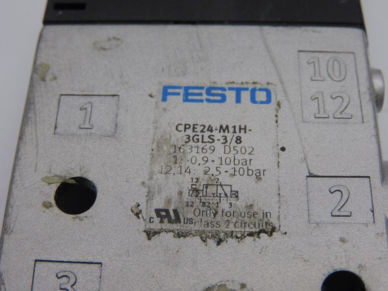 FESTO CPE24-M1H-3GLS-3/8 163169 20.4-26.4VDC UNMP